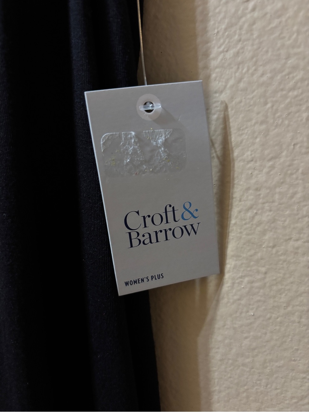 NWT Croft & Barrow Womens Plus Black Smocked Neck Sleeveless Tank Top 2X - Picture 5 of 5